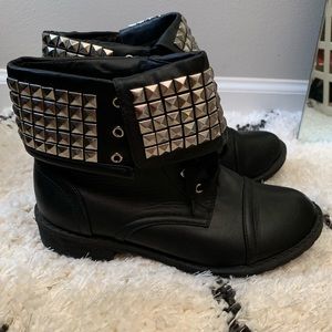 Studded ankle boots